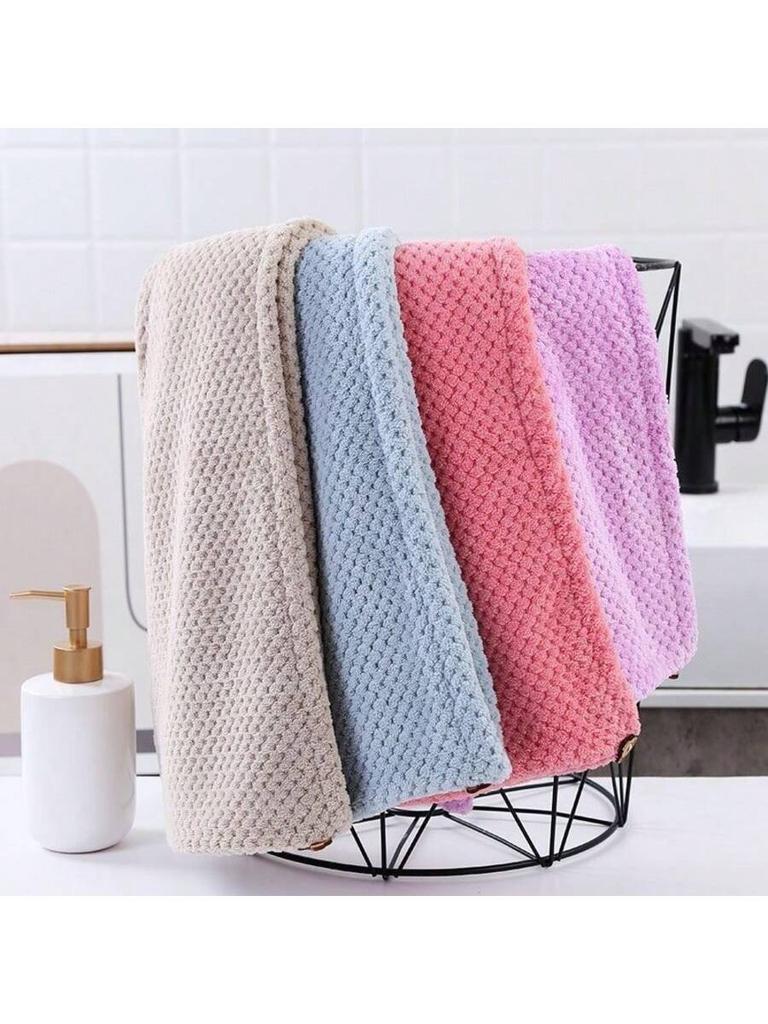 Hair Drying Cap Women's Water Absorbent Pineapple Coral Fleece Hair Drying Towel Long Hair Thickened Shower Cap Wrap Turban