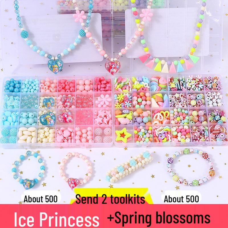 Beaded Toy Kit for Girls: DIY String Beads for Handmade Necklaces - Educational Birthday Gift