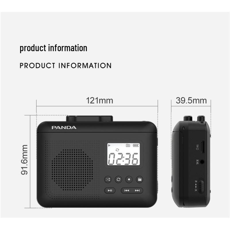 Panda 6507 Retro-Kassettenrekorder: Tragbarer Kassettenplayer und Rekorder mit Vintage-Radio