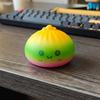 Rainbow Steamed Bun Fidget Toy Stress Relieving Cartoon Smiling Stuffed Bun Squeeze Toy Simulated Dumpling Dough Ball Office Desk Toy