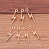 Zinc Alloy Mini Lightning Pendant Charm, 3 Colors, 5x20mm