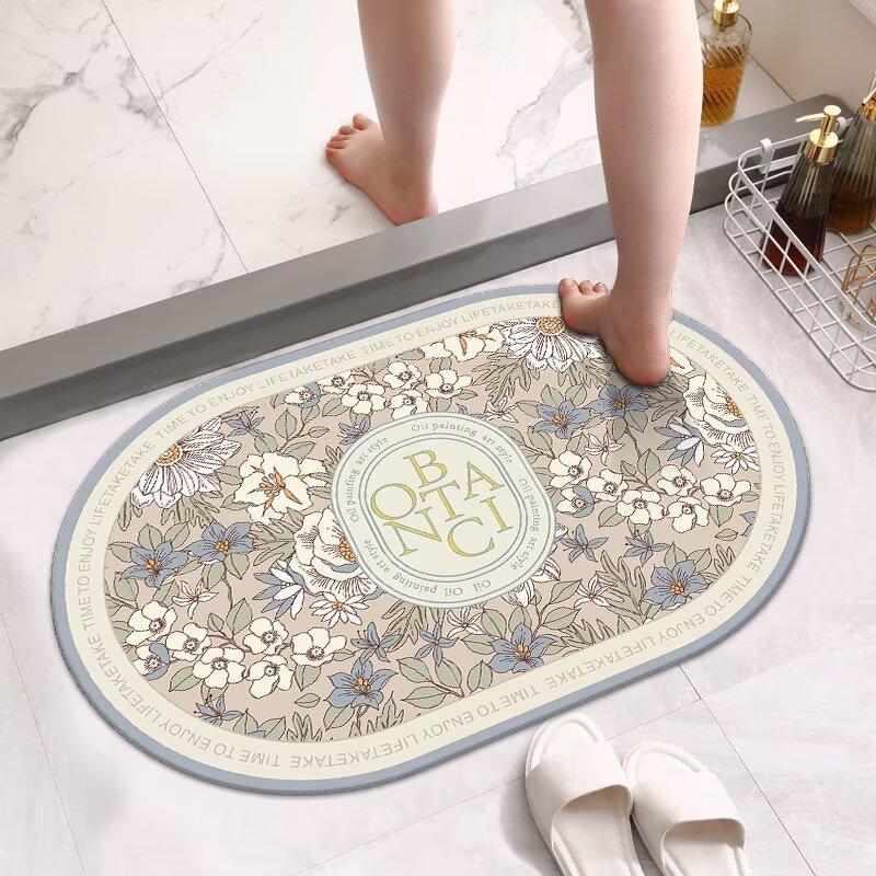 Kieselgur Badezimmerbodenmatte Eingangstür Küche Badezimmer rutschfeste Fußmatte Haushalt saugfähig schnelltrocknend Türvorleger