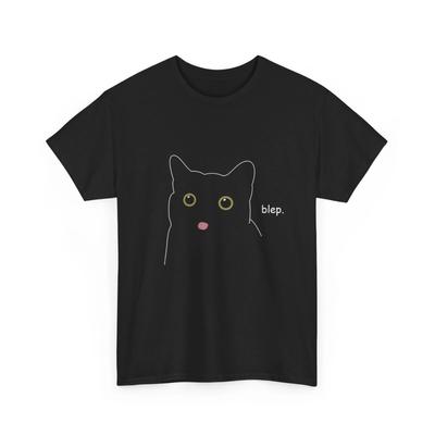 Blep | Gatto Blep | Maglietta Divertente Gatto Nero | T-shirt Gatto | Maglietta Gatto Donna e Uomo | Blep