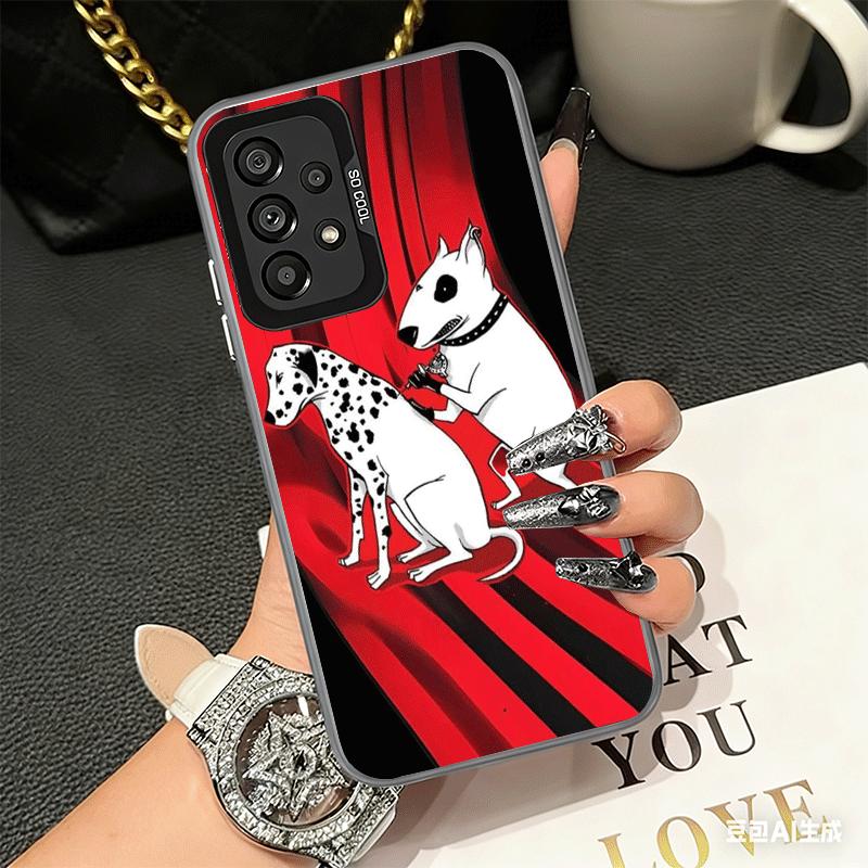 Bull Terrier Dog Cute Puppies Soft Phone Case for Samsung A17 A16 A15 A14 A13 A57 A56 A55 A54 A53 A37 A36 A35 A34 A33 A26 A25 A2