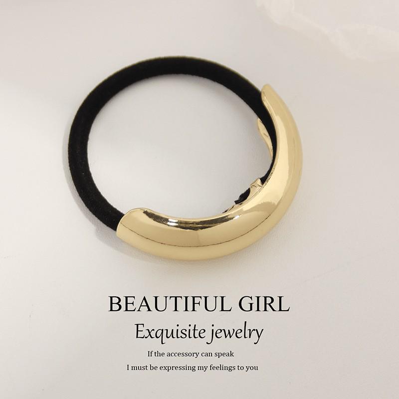 Minimalist Metal Hair Ring - New Korean Style High-End Ponytail Tie Rubber Band.