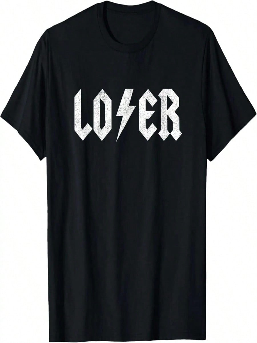 Смешная футболка LOSER в винтажном стиле, пародия на метал-группу, сарказм S разноцветный