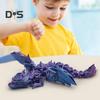 3D Printed Rose Dragon 8.46" Articulated Fidget Dragon Toy with Flexible Joints Desk Decor Winged Rose Dragon for Home Office School