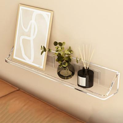 Transparentes schwebendes Wandregal, selbstklebend, tolle Klebrigkeit, dickes Bücherregal, Badezimmer, Wohnzimmer, Ornament, Bildständer, unsichtbare Wand