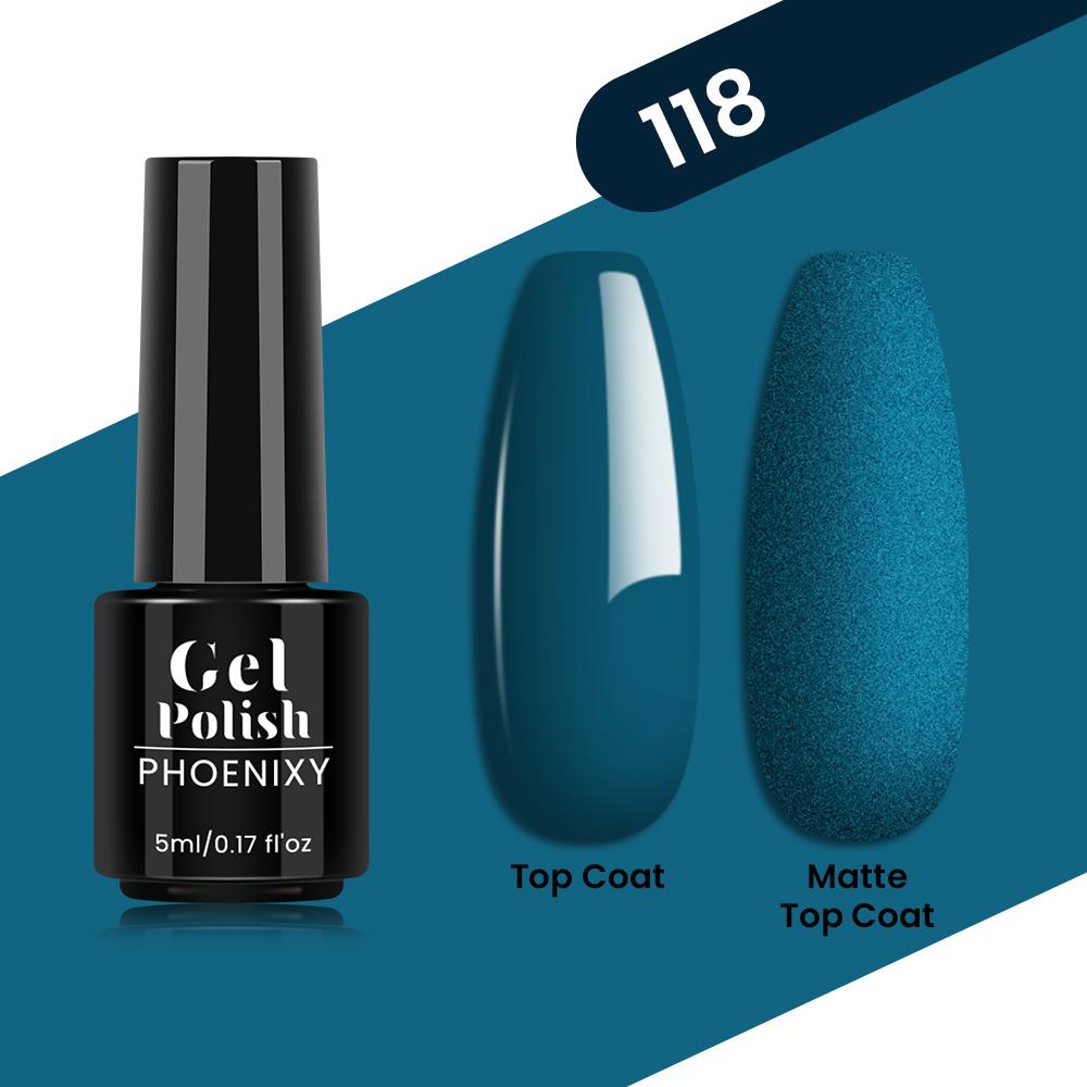 PHOENIXY 80 Farben Nagel-Gel-Nagellack, 5 ml, UV-LED-Farb-Nagelkunst-Hybrid-Nagellack, Liner-Gel, Maniküre-Kunst, semi-permanent, glitzernd, glänzende Farben-Gel