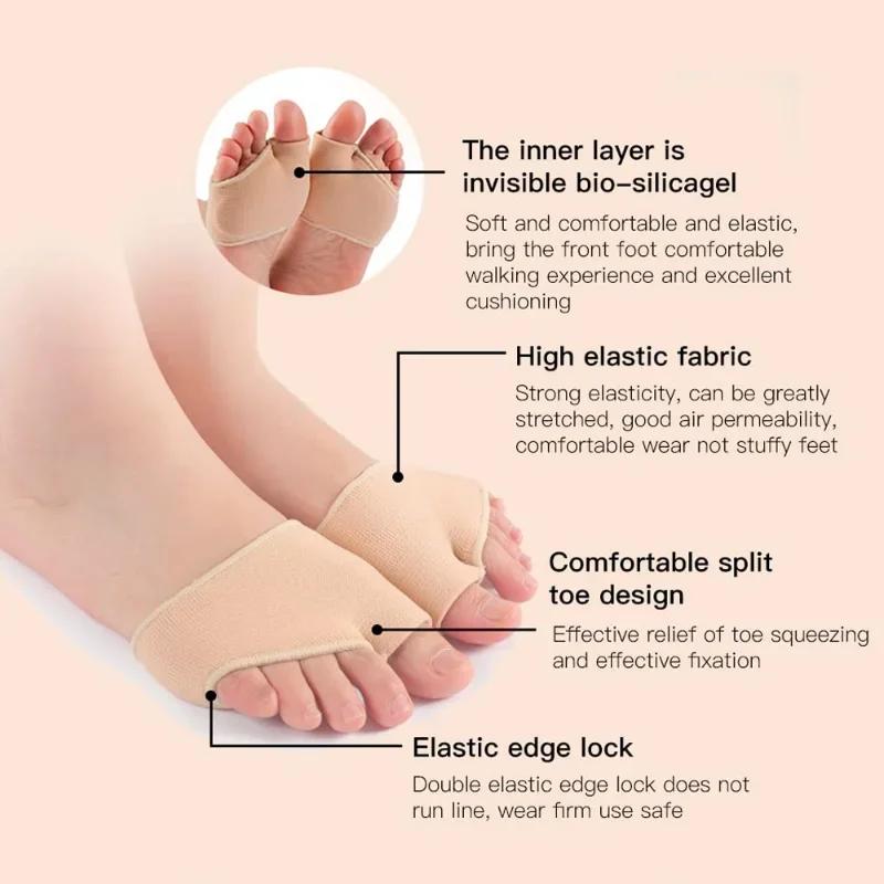 Silicone Gel Half Insoles Women Men Metatarsal Pads Heels Half Honeycomb Breathable Shoe Relief Moisture Wicking Forefoot Pad