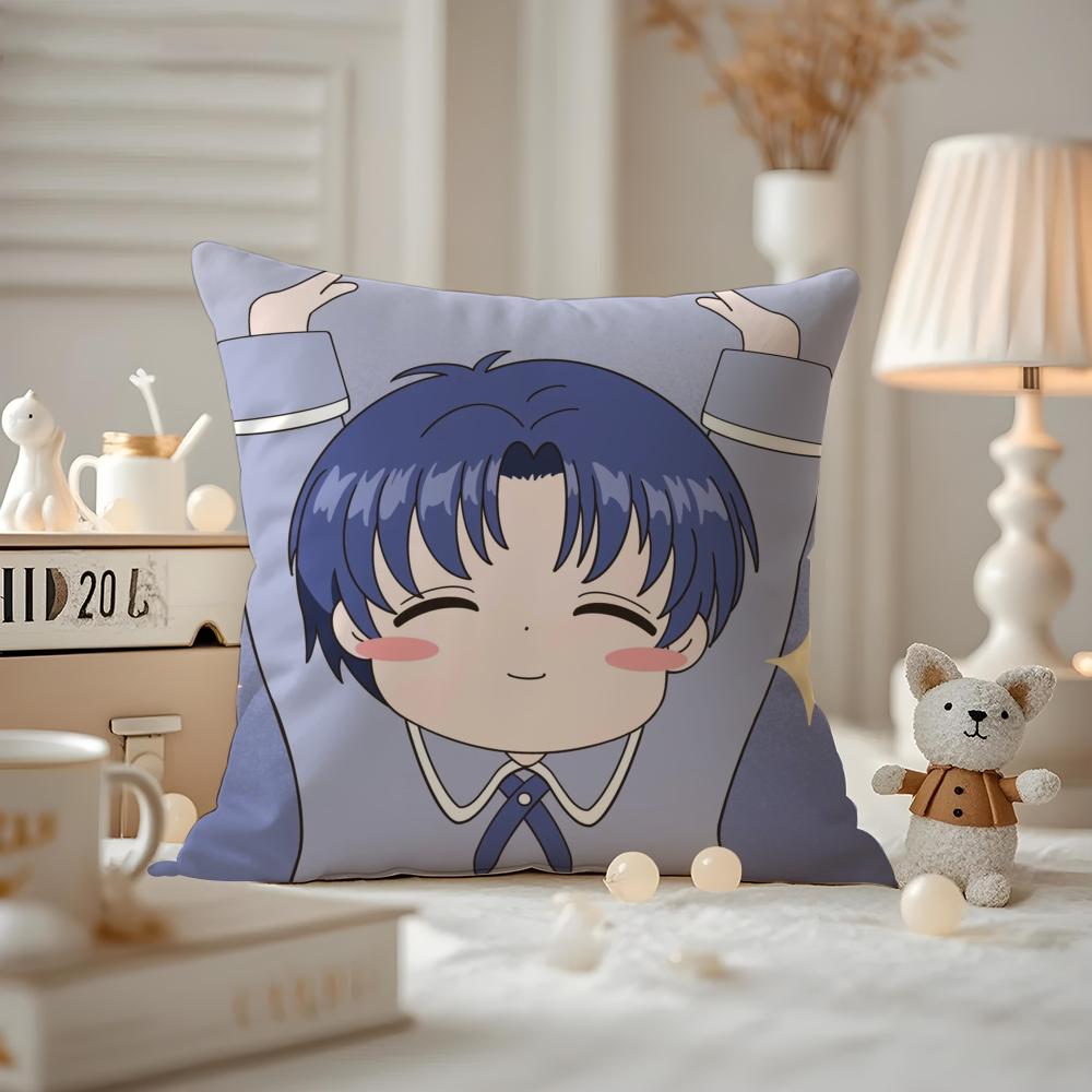 Anime CCardcaptor SSakura Cushion Cover Antidustmite Pillowcase Invisible zipper silky short plush Sofa cushion cover