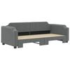 VidaXL Lit de jour avec lit gigogne gris foncé 100x200 cm tissu 3197640