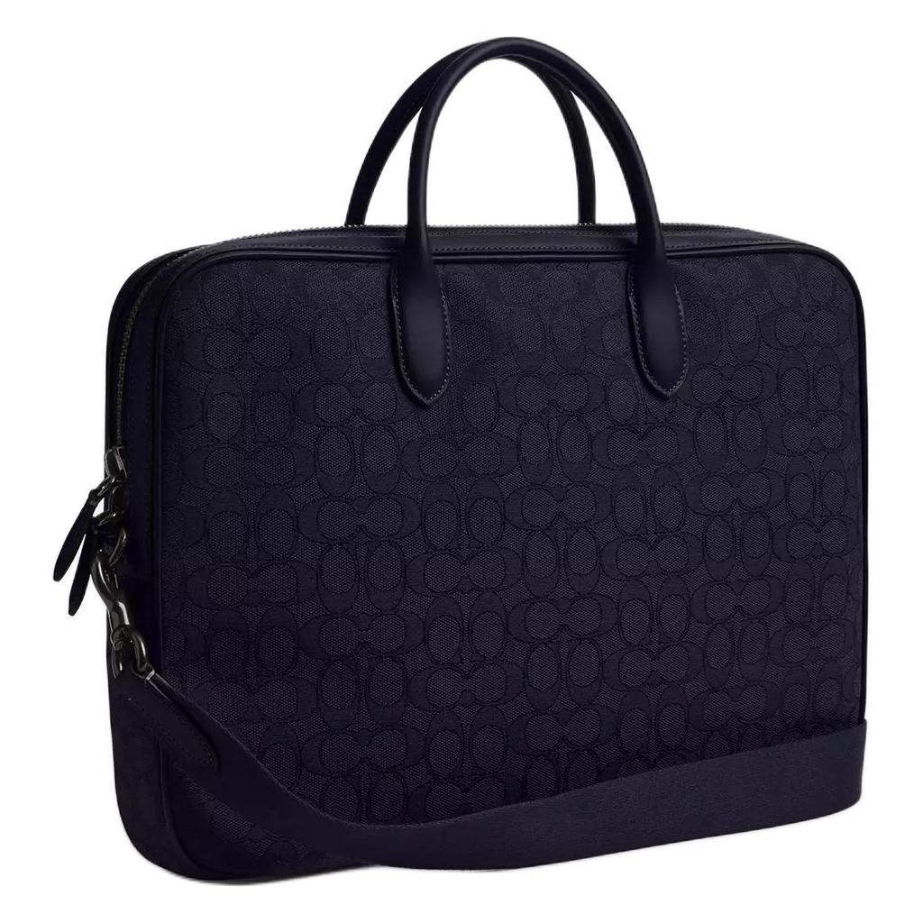 Coach Theo 40 Classic Logo Canvas Briefcase Large Men Briefcase Midnight-Navy CAK97-DWP