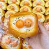 Creative Fried Egg Toast Squishy Toy Anxiety Relief Super Soft Bread Squeeze Toy Funny Kneading Simulation Food Pinch