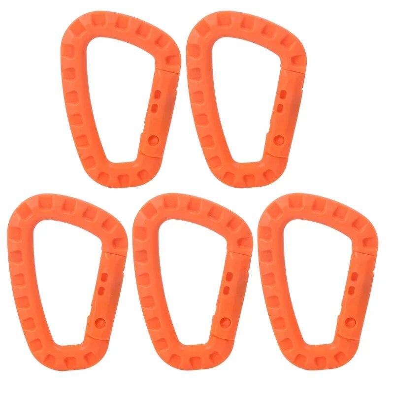 1/5pcs Tactical Backpack Buckle Fast Tactical Carabiner Plastic Hook D Shape Mosqueton EDC Gear for Outdoor Camping Accessories