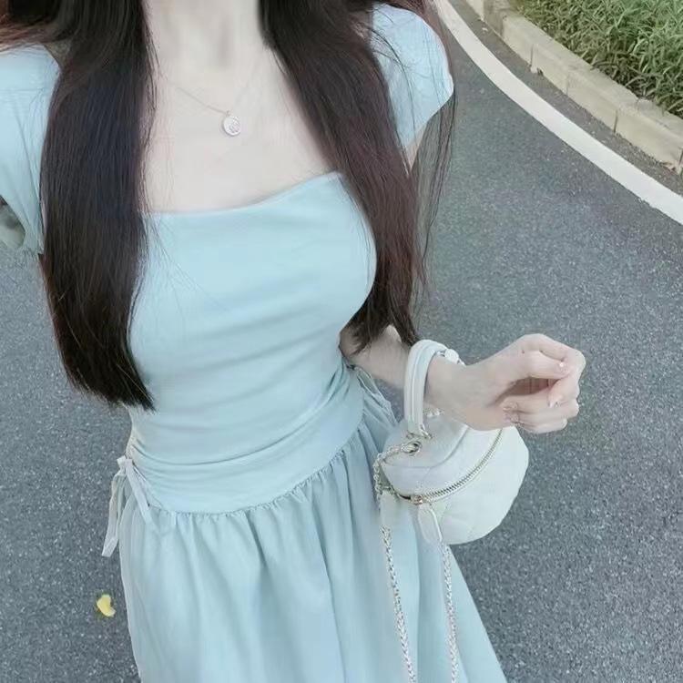 College Style Age-reducing Girl Dress Women's Summer New Design Gentle Wind Long Skirt