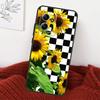 Checkerboard Sunflower Case For Xiaomi Redmi Note 14 10 11 12 13 15 Pro Plus Cover For Redmi 15 15C 13C 12C 10C 14C