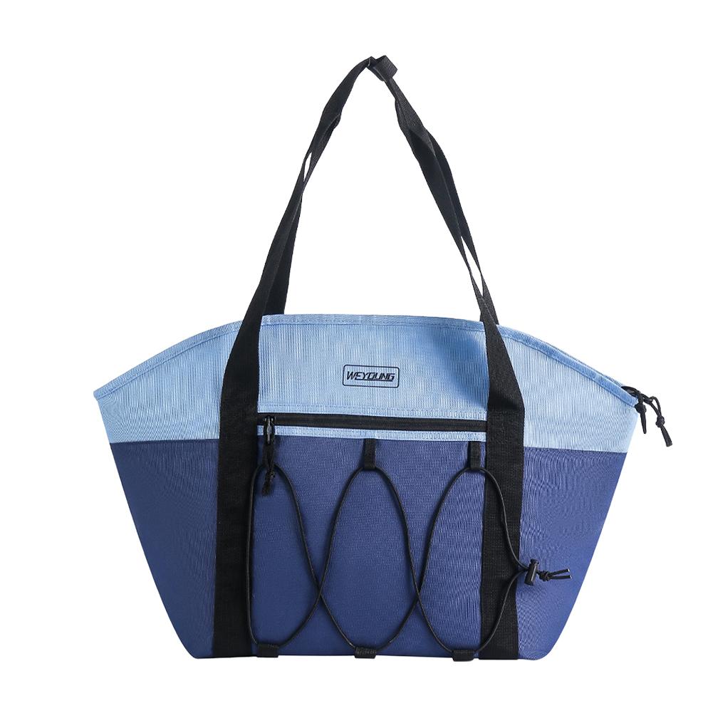 

Insulated Cooler Bag Large Capacity Portable Insulation Bag Leakproof Insulated Food Handbag for Supermarket Shopping синій