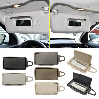 For Benz W205 W253 Car Interior Front Sun Shade Visor Makeup Cosmetic Mirror Cover For Mercedes C GLC Class 2015- C200 C300