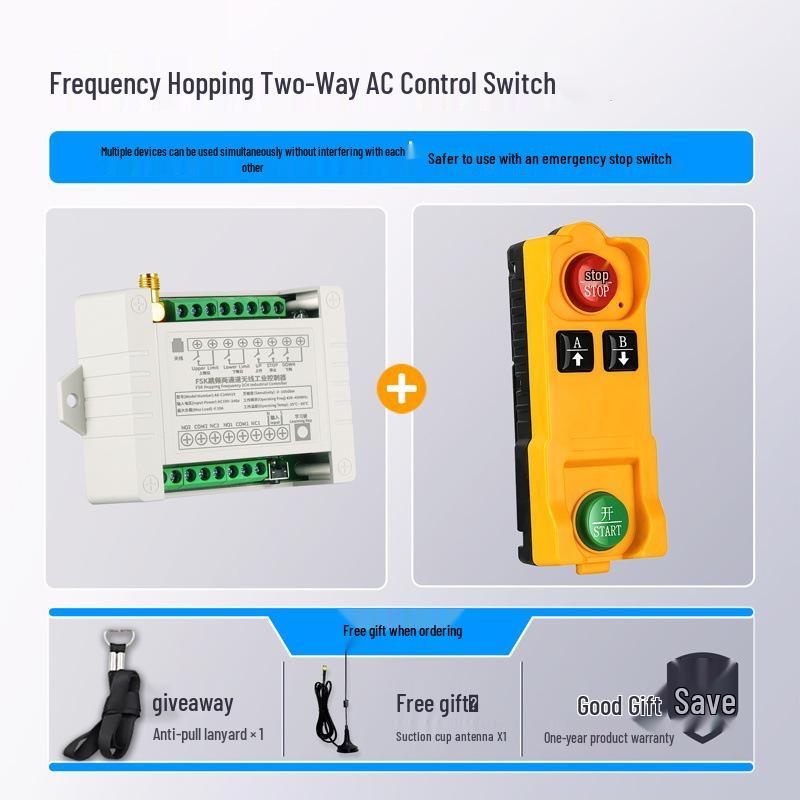 FSK 220V Frequency Hopping Wireless 4-Channel Remote Control Switch