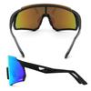 Sports Black Matte Mirror Blue Ribbon A-Fit Men's Sunglasses, Lens, Mirror, AF-806-C3