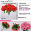 18 Heads Real Happy Flower 9 Colors Photography Photo Gift Natural Simulated Rose Mini Rose Flowers Decorative Home Decorative