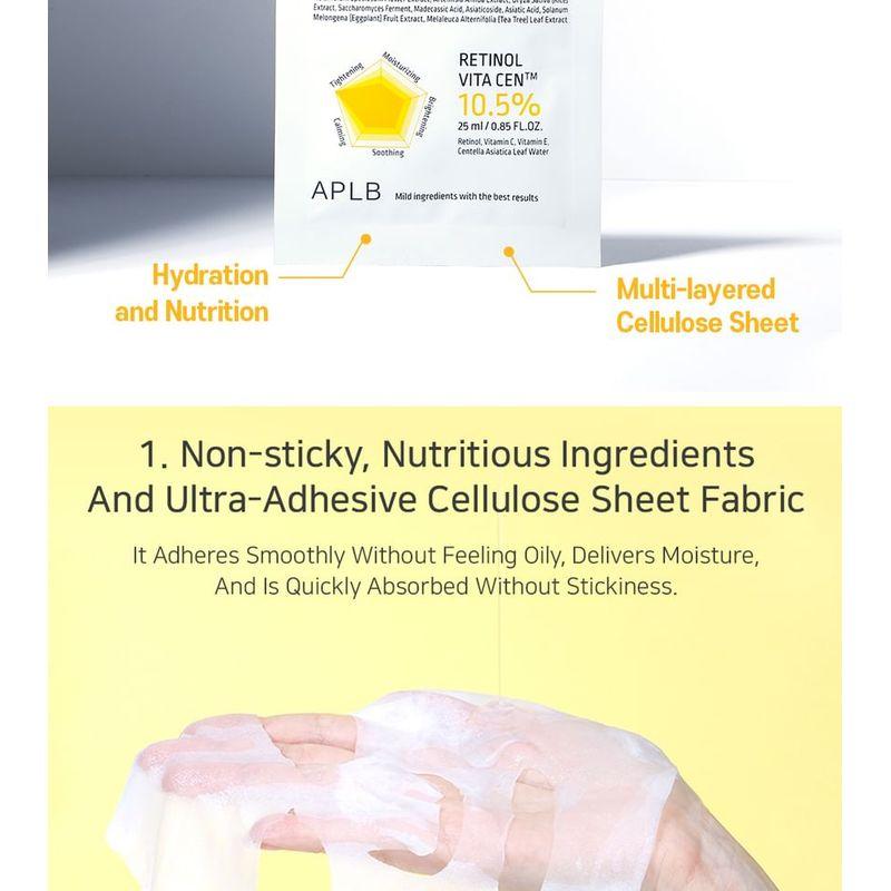 APLB Retinol Vitamin C Vitamin E Sheet Mask Set