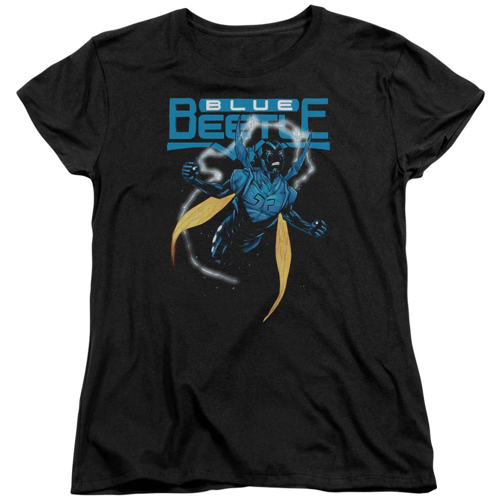 

Justice League Blue Beetle Womens T Shirt Black 4XL