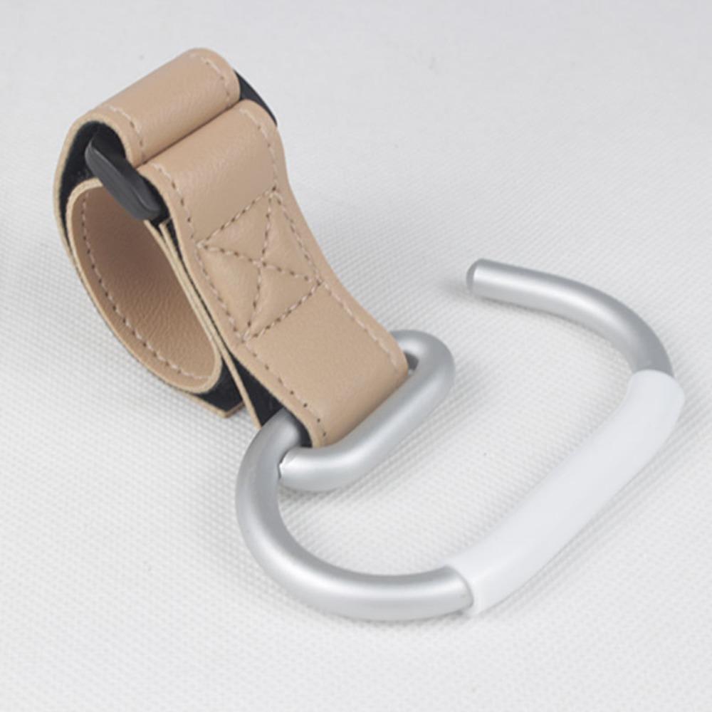 

Solid Color Baby Stroller Hooks PU Cart Organizer Universal Pram Hanging Hook хакі