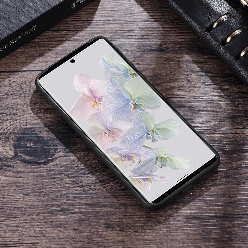 Coque Google Pixel 6/7/8 à Texture Tissu Magnétique Couverture Complète – Couleur Unie