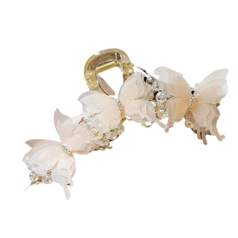 1PC Butterfly Grab Clip Female Large 2025 New High-end Sweet Hairpin Back Head Coil Hair Clip Headgear Shark Clip