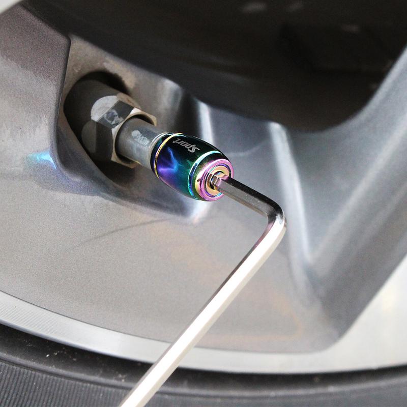DSYCAR 1Set Fashion Zinc Alloy Anti-theft Sport Car Tire Valve Caps Wheel Tires Tire Stem Air Cap Airtight Cover for Car Styling