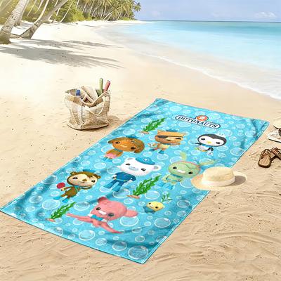 Octonauts Print Beach Towel, Large Soft Quick Dry Towel for Beach Camping Swimming