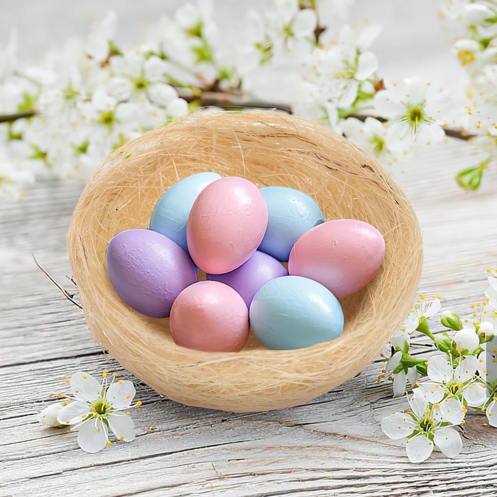 10 Pcs Handmade Artificial Bird Nest Faux Nesting Box For Decoration Wedding Easter Party Photography Props Micro Landscape deco