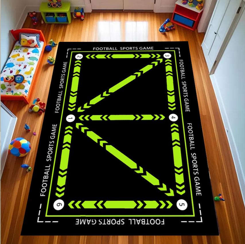 

Ковер Geometry Gamer Let’s Play Темно-синий Ковер для игровой комнаты Декор игровой комнаты Коврик для любителей видеоигр Крутая ковровая зона для геймеров 40x60cm