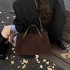 Autumn new shoulder women's bag matte suede simple large-capacity leisure travel tote bag