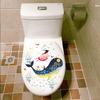 Commode Ornament Bathroom Mural Art Underwater World Toilet Stickers Sea-lives Decals Cartoon Fish