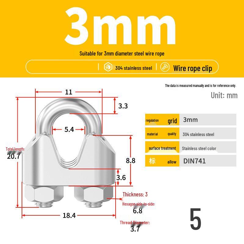 Galvanized Steel Wire Rope U-Clamps