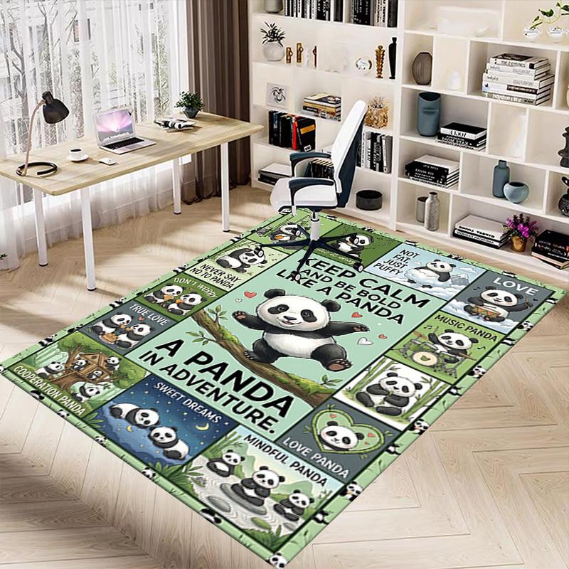 1PC Panda Adventure Non-Slip Floor carpet, Office, family, bedroom, Studio - Large Area Rug,Decorative Mat, Longlasting Material-C0472