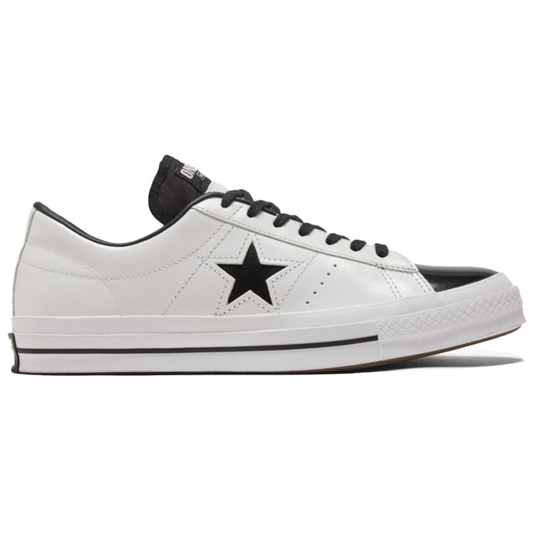 Converse One Star Synthetic Leather Classic Versatile Casual Non-Slip Durable Low-Top Skate Shoes Unisex Sneakers White Black 170570C