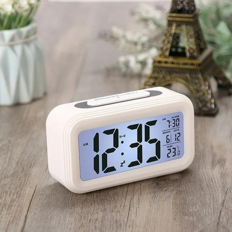 Multifunctional LED Smart Luminous Digital Alarm Clock Temperature Perpetual Calendar