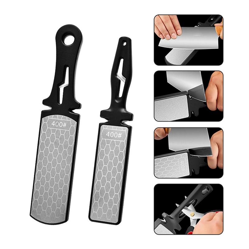 5 In 1 Knife Sharpener Diamond Bars 400/1000 Grit Kitchen Knives Tungsten Steel Ceramic Grinding Double-Sided Whetstone