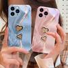 Amber Double Love Für IPhone 16 Pro Max 15 Pro 14 13 12 Mini 11 XS Max XR 7 8 Plu SE 2022 Hartglas Handyhülle