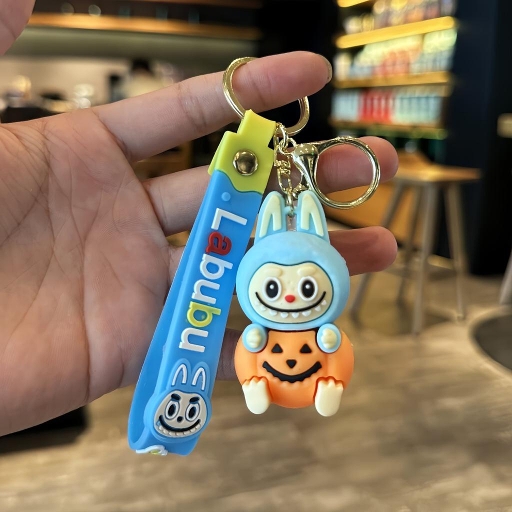 2ks Dýně Labubu Labubu Klíčenka Přívěsek Roztomilý Halloweenský Přívěsek na Tašku Závěsný Dárek