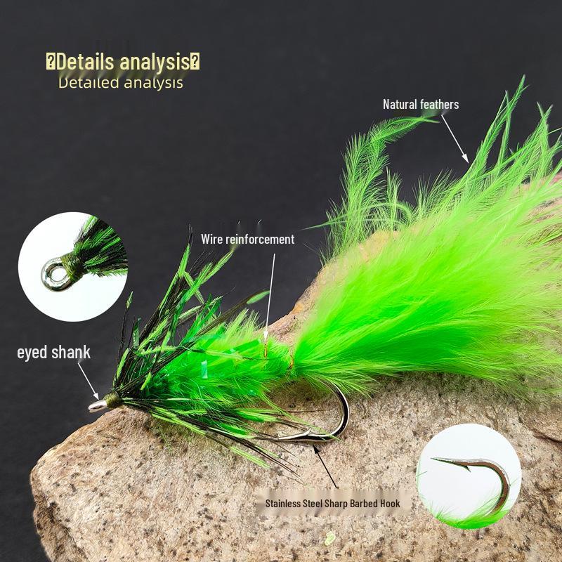 XB059 Egret Fly Woolly Bugger - Artificial Fly Fishing Lure