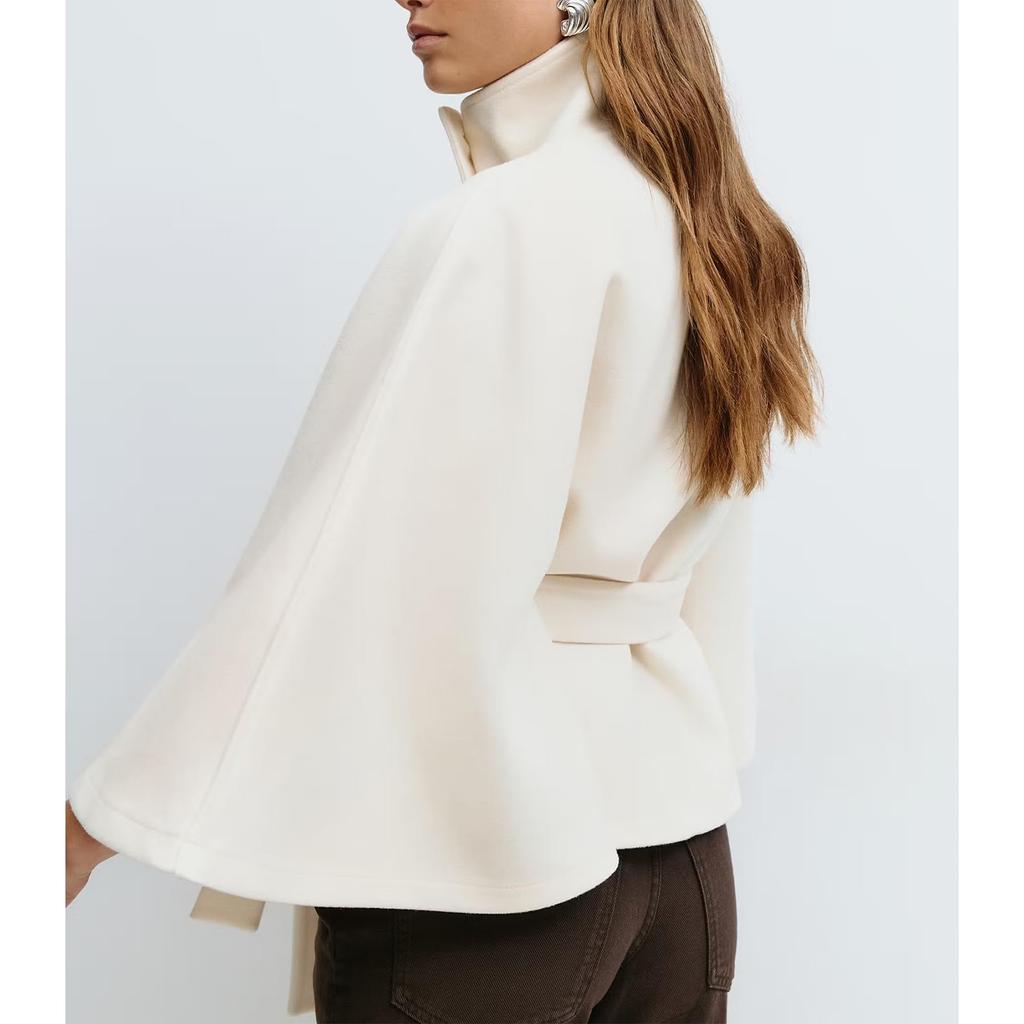 Women's Fashion Solid Color Hooded Button-Up Belted Trench Coat Jacket