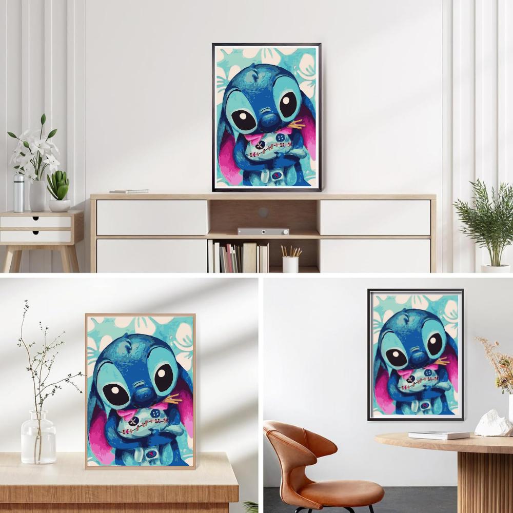 Malowanie Po Numerach Z Ramą Obrazy Do Malowania - Disney Stitch 40X50 Cm