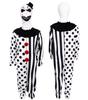 Soul-Shattering Clown Halloween Unisex Cosplay Costume with Blood Stains and Cloak