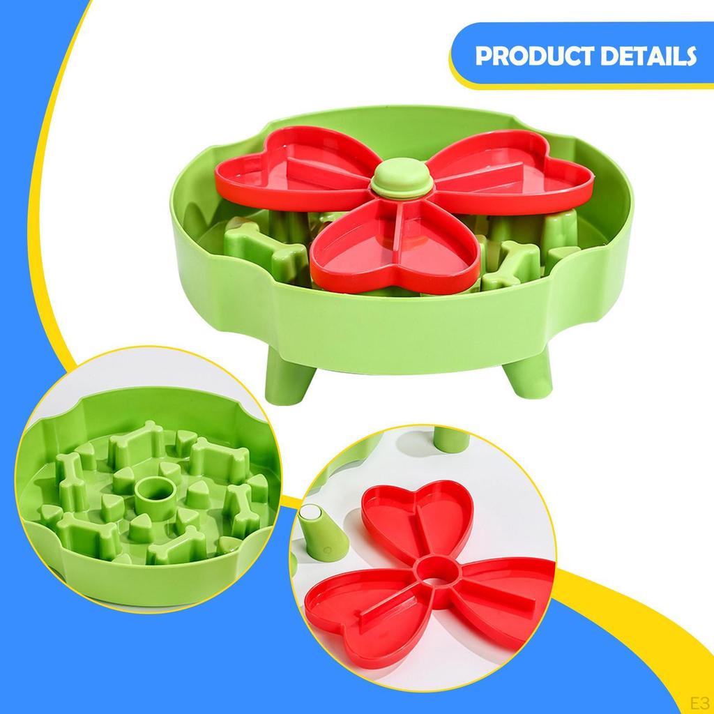 Slow Feeder Dog Bowl Elevated Cat Down Eating Enrichment Toy Puzzle Feeding Dish