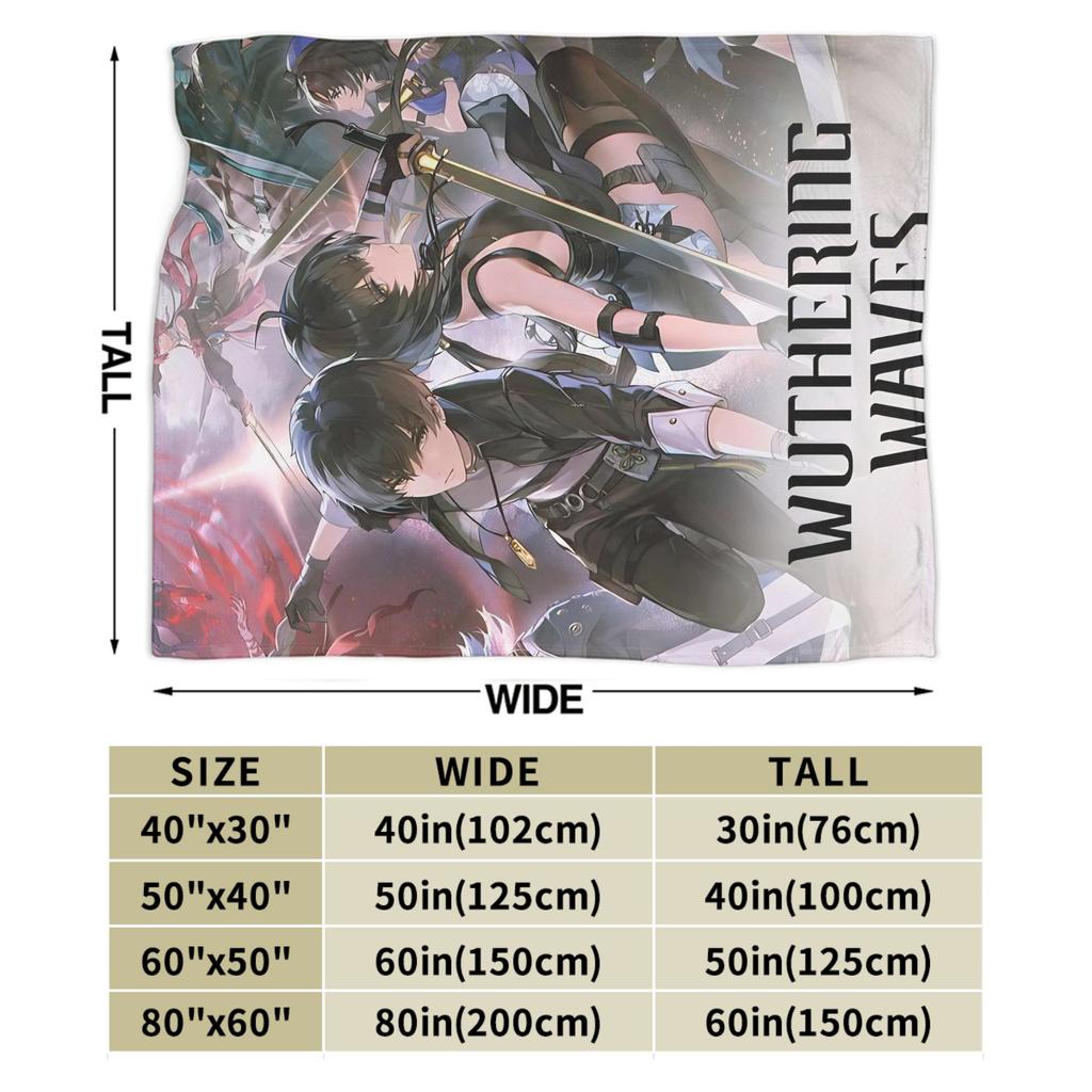 Chisa Wuthering Wave Galbrena Blankets  Super Warm Aesthetic Plush Throw Blanket For Outdoor Picnic Flannel Bedspread Bed Cover